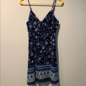 Floral Blue Dress: TRIXXI Clothing Company